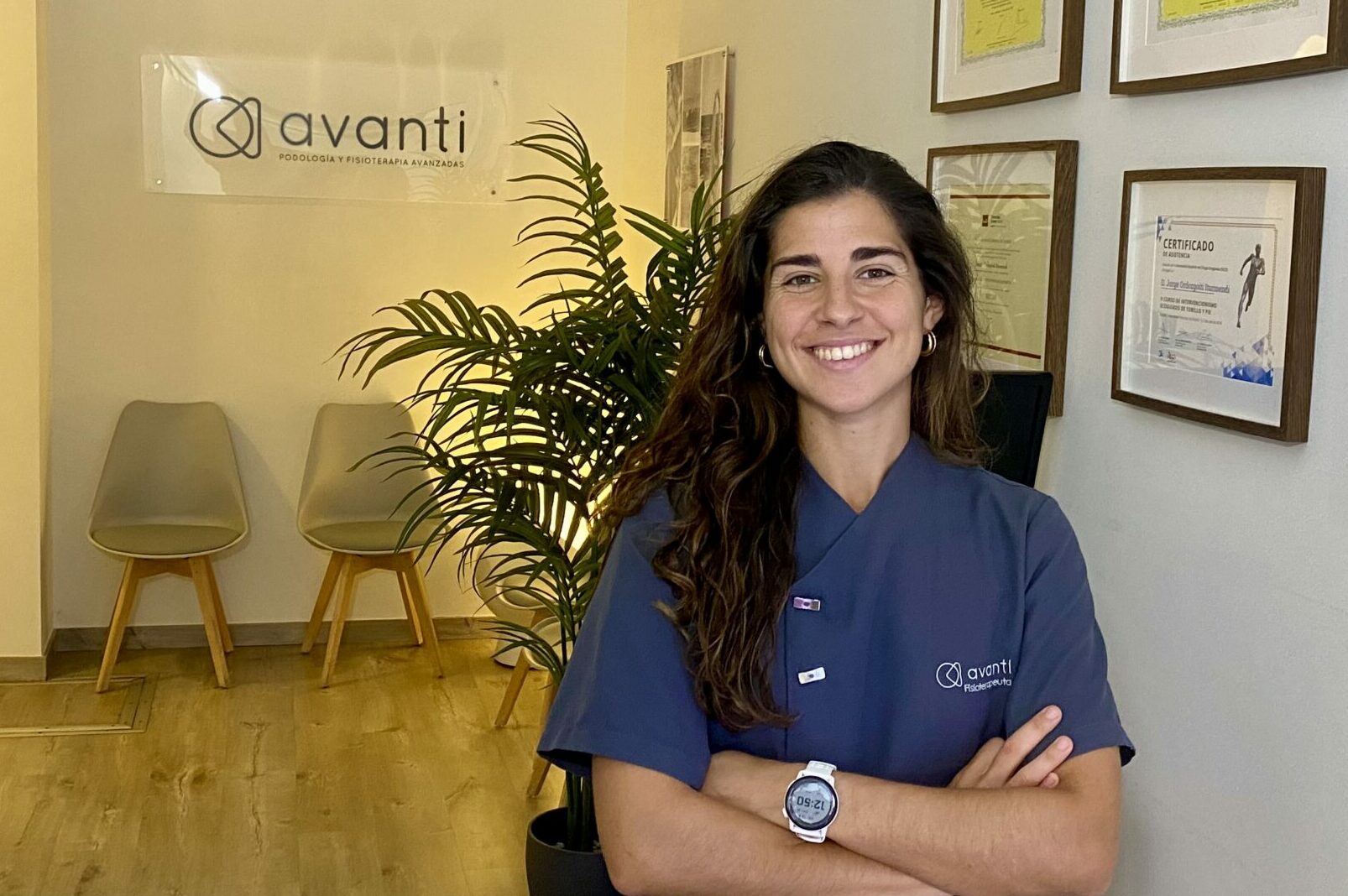 Beatriz, fisioterapeuta de Avanti Bilbao, en la clinica